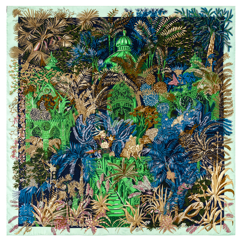 Scarf Silk Square - Bufanda de sarga de seda enrollada
