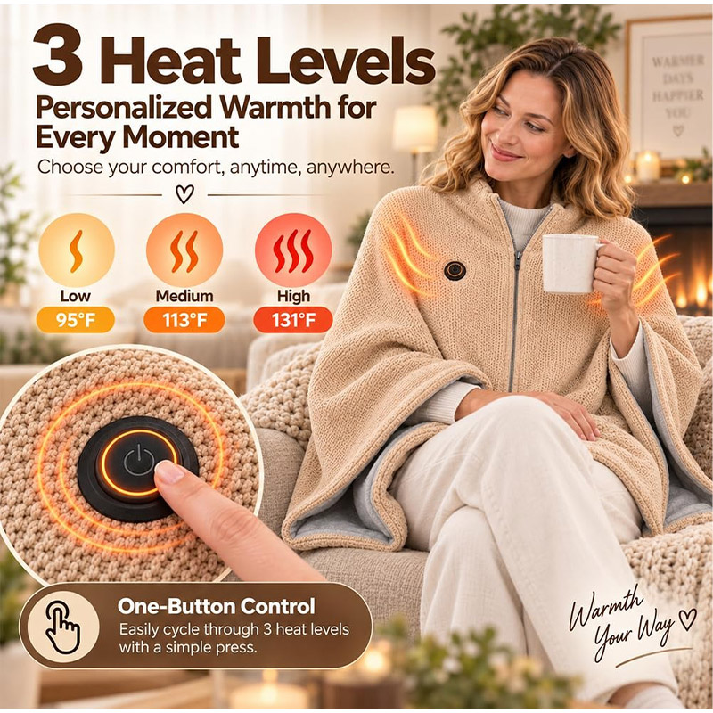 Woven Scarf Blanket - Nueva Manta Calefactable USB para Otoño