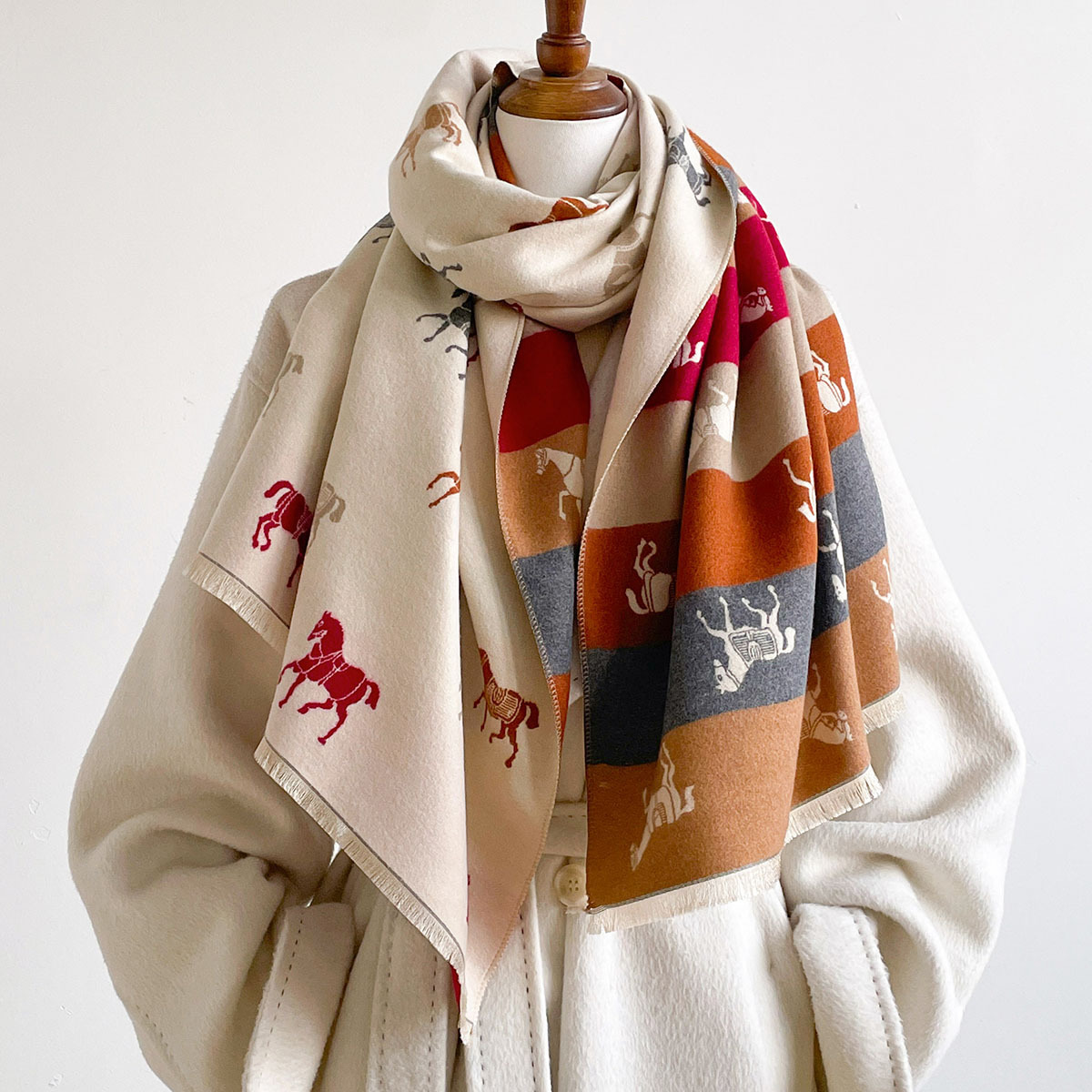 Bufanda de otoño e invierno pa - Woven Scarf Blanket reseña y precio