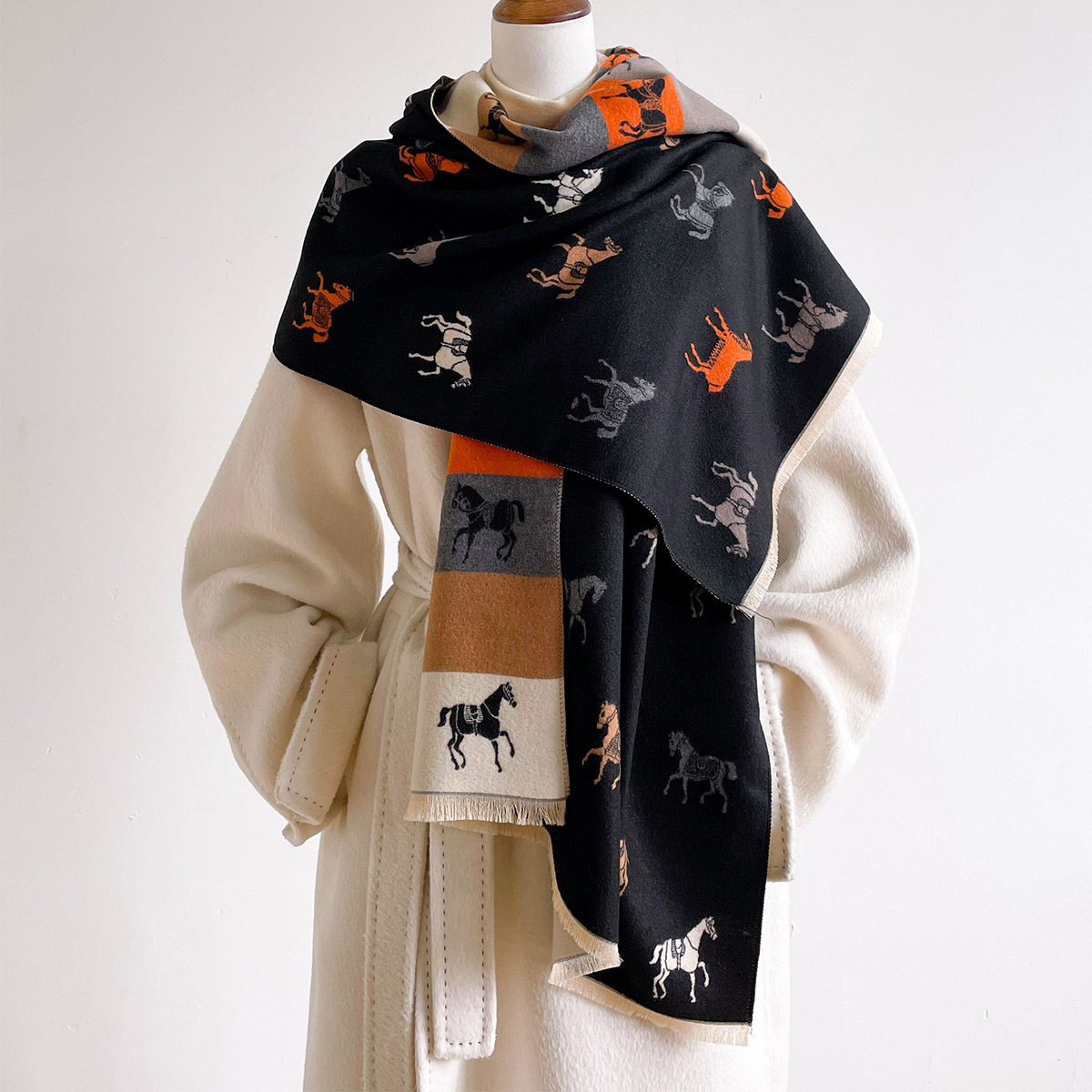 Bufanda de otoño e invierno pa - Woven Scarf Blanket reseña y precio