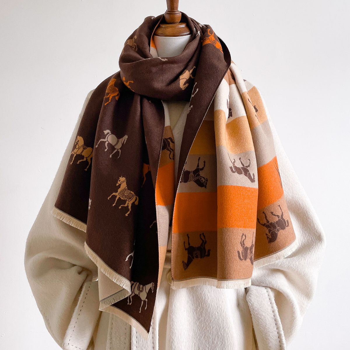 Bufanda de otoño e invierno pa - Woven Scarf Blanket reseña y precio