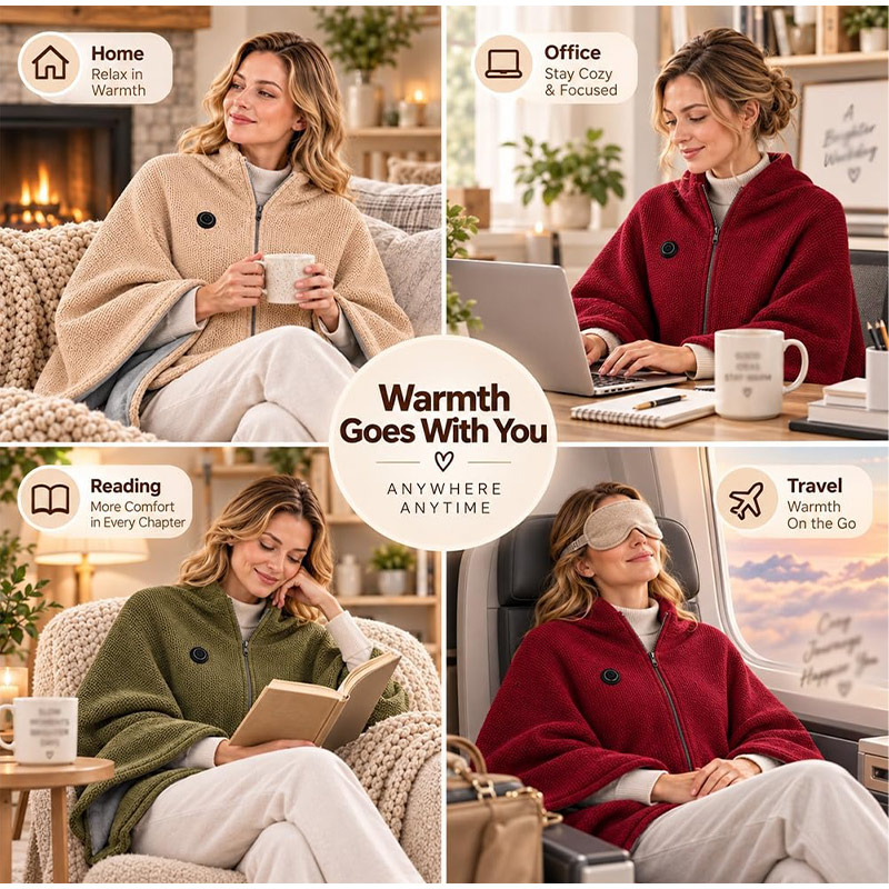 Nueva Manta Calefactable USB p - Woven Scarf Blanket reseña y precio