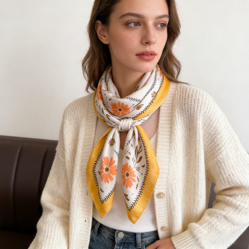 1 Pieza de Pañuelo de Seda Est - Scarf Silk Square reseña y precio