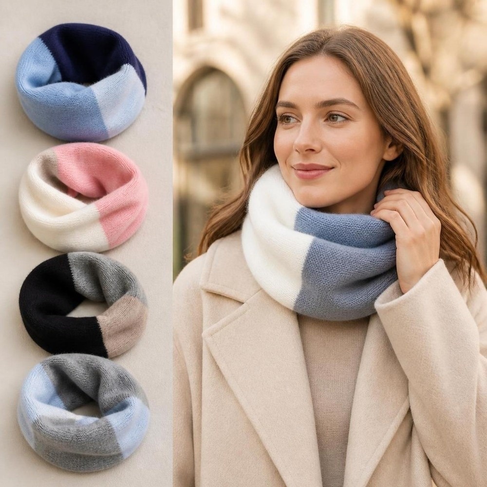 Bufanda infinita de colores co - Infinity Scarf Knit reseña y precio